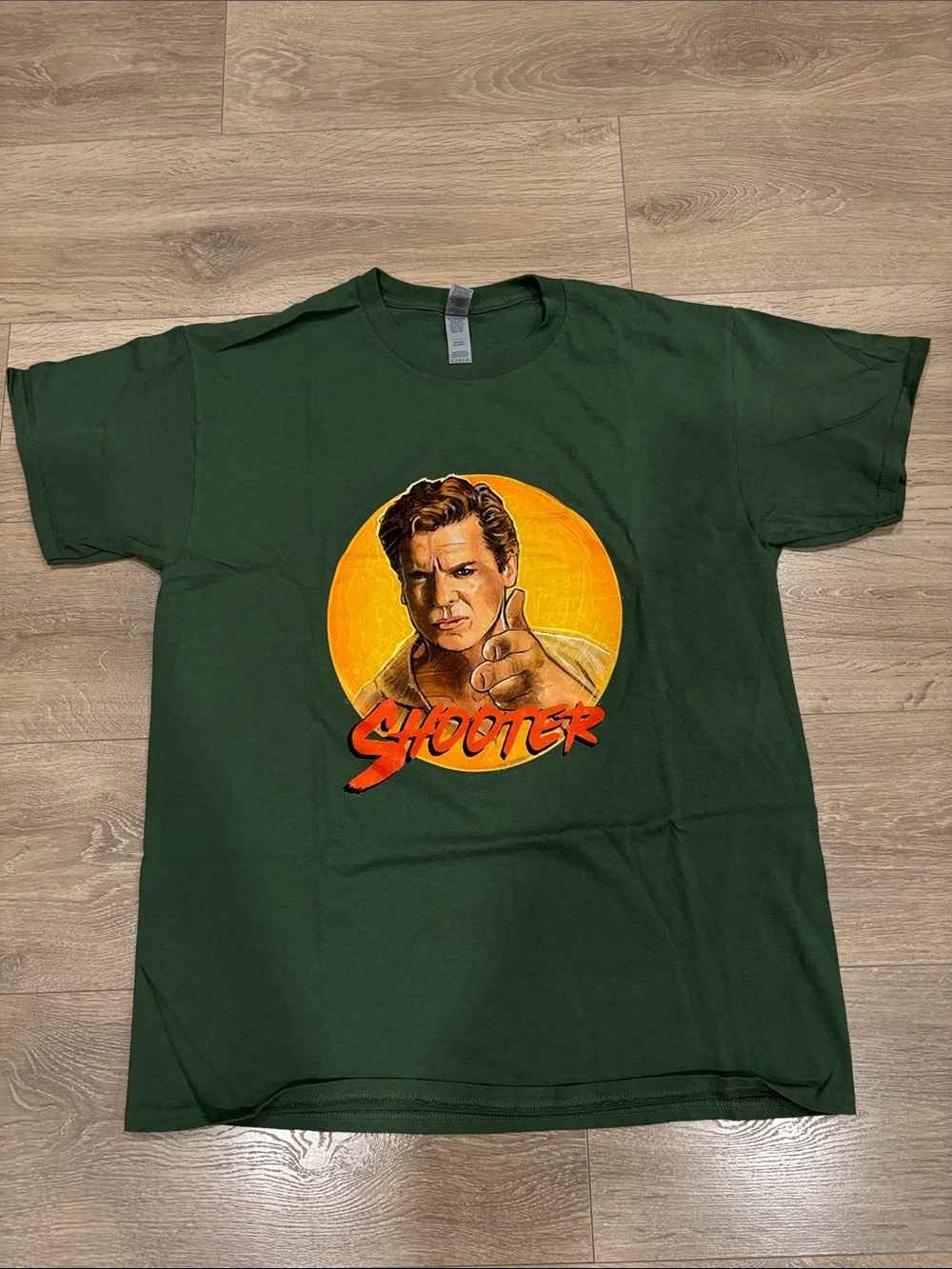 Green Graphic 'Shooter' T-shirt - Happy Gilmour